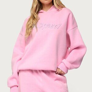 NWT Edikted Totally Edikted Hoodie Size Small in Pink